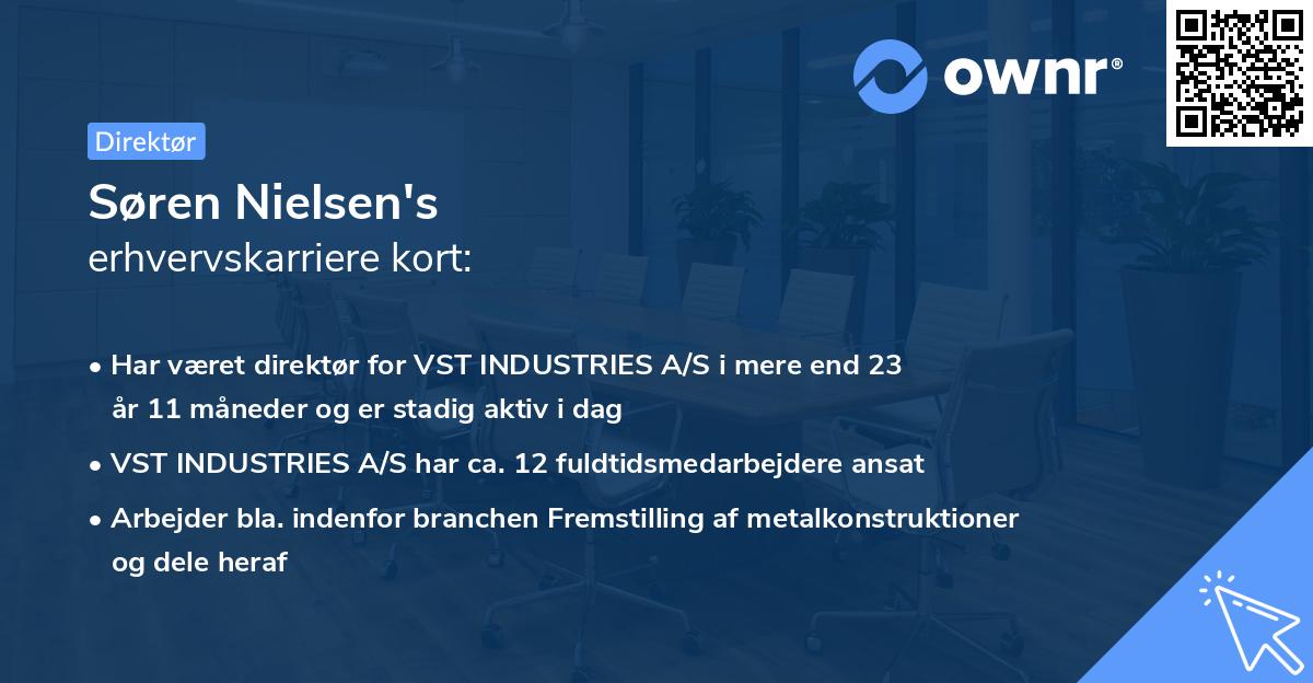 Søren Nielsen's erhvervskarriere kort