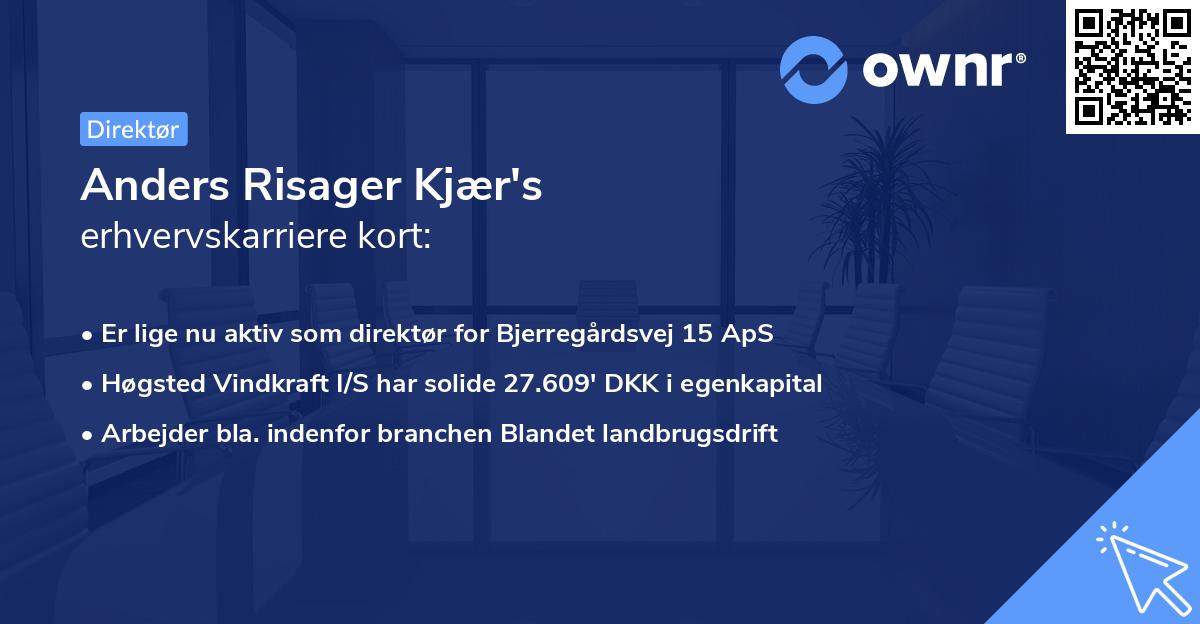 Anders Risager Kjær's erhvervskarriere kort