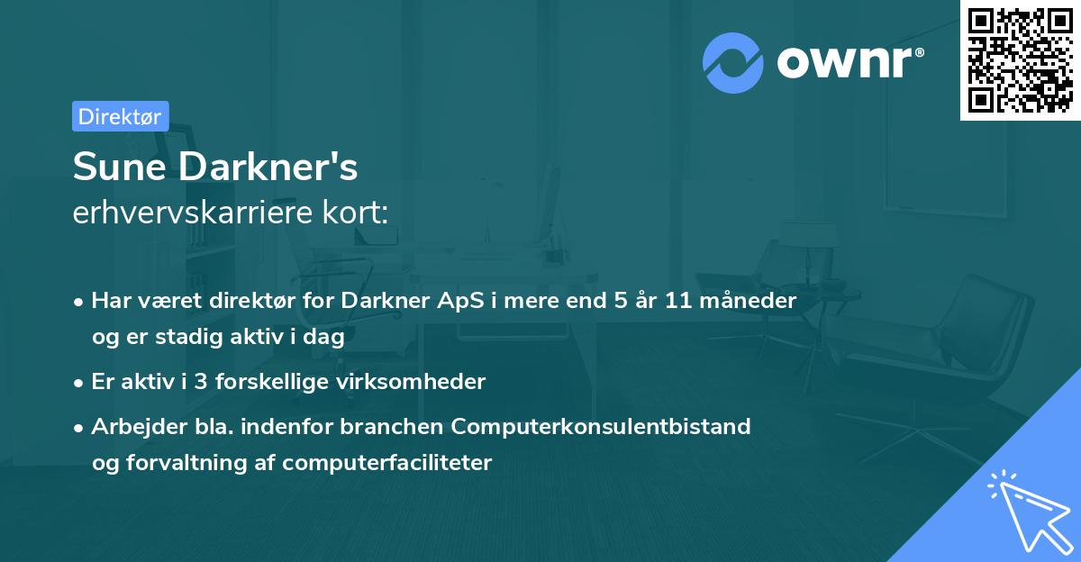 Sune Darkner's erhvervskarriere kort
