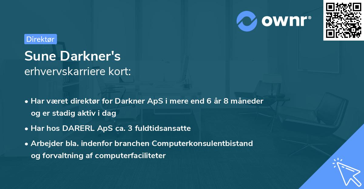 Sune Darkner's erhvervskarriere kort