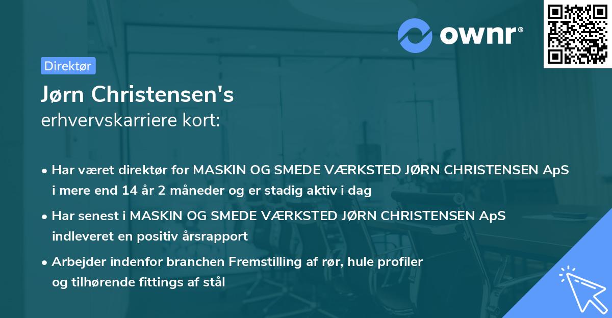 Jørn Christensen's erhvervskarriere kort