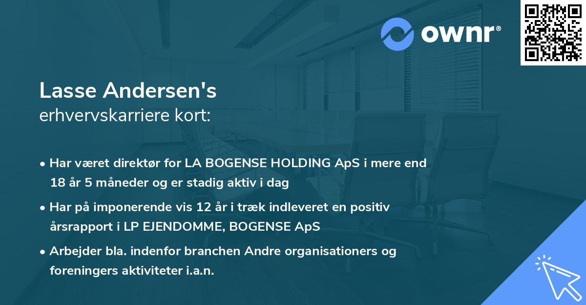 Lasse Andersen's erhvervskarriere kort