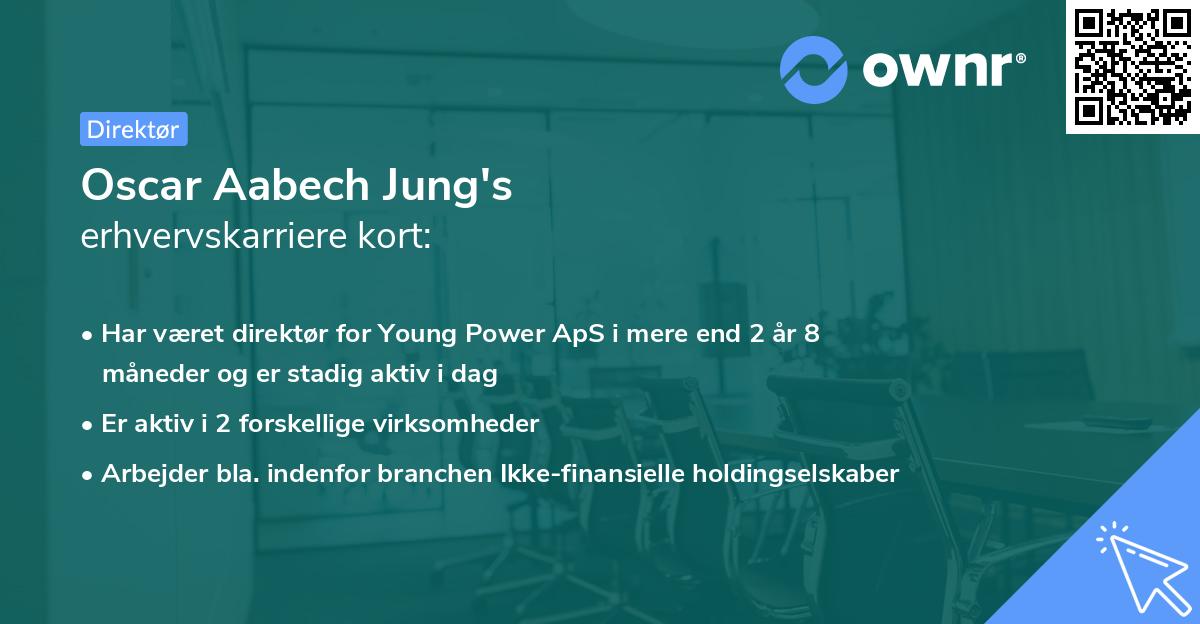 Oscar Aabech Jung's erhvervskarriere kort
