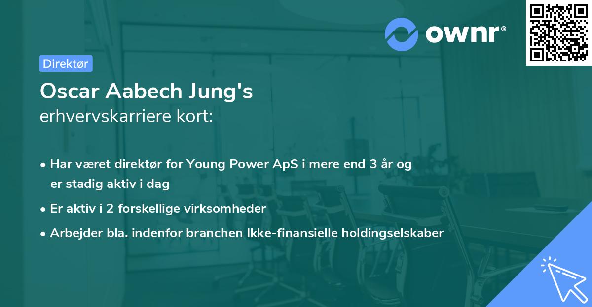 Oscar Aabech Jung's erhvervskarriere kort