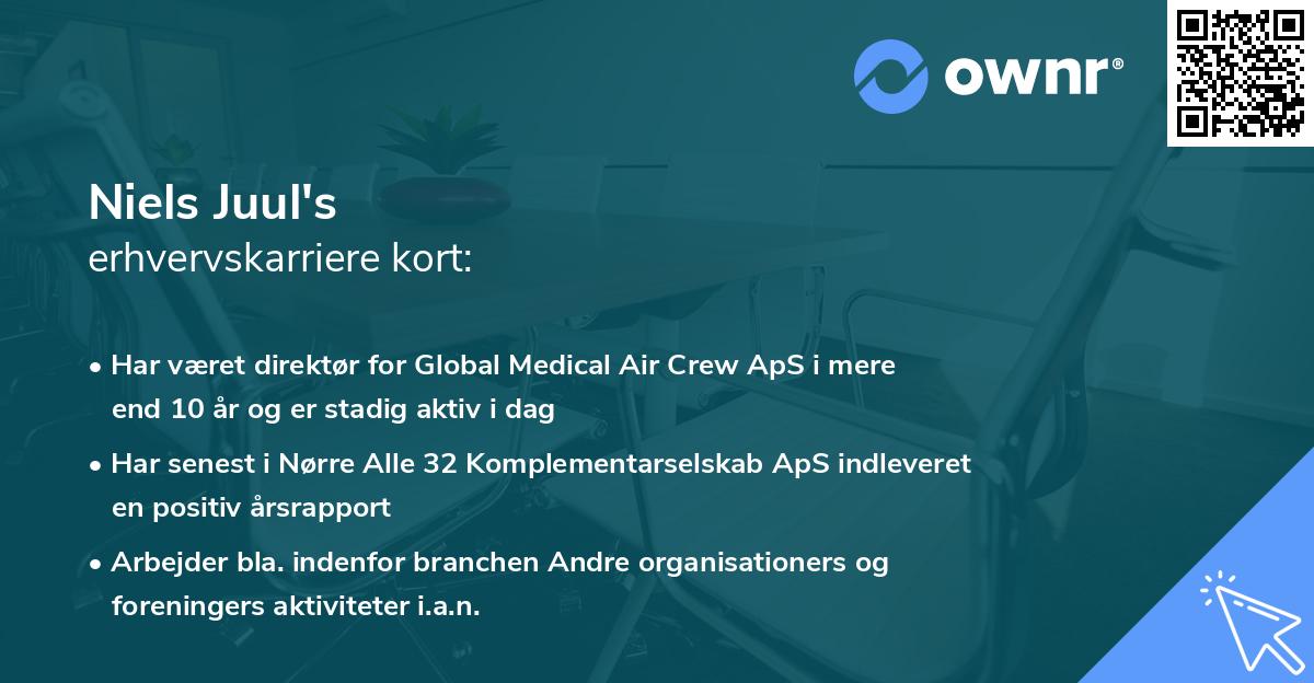 Niels Juul's erhvervskarriere kort