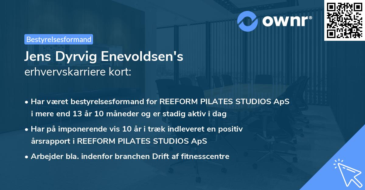 Jens Dyrvig Enevoldsen's erhvervskarriere kort
