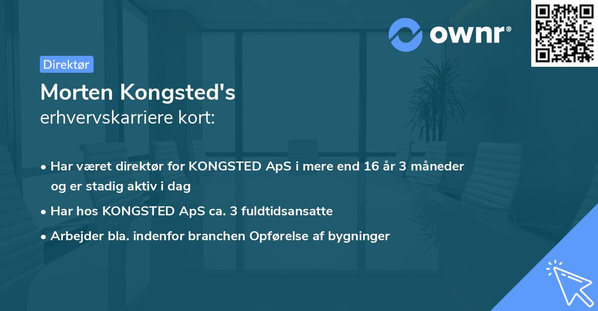Morten Kongsted's erhvervskarriere kort