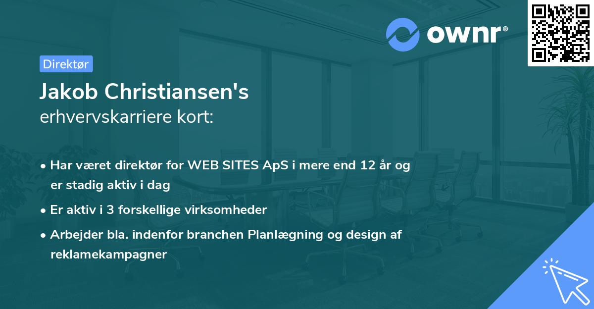 Jakob Christiansen's erhvervskarriere kort