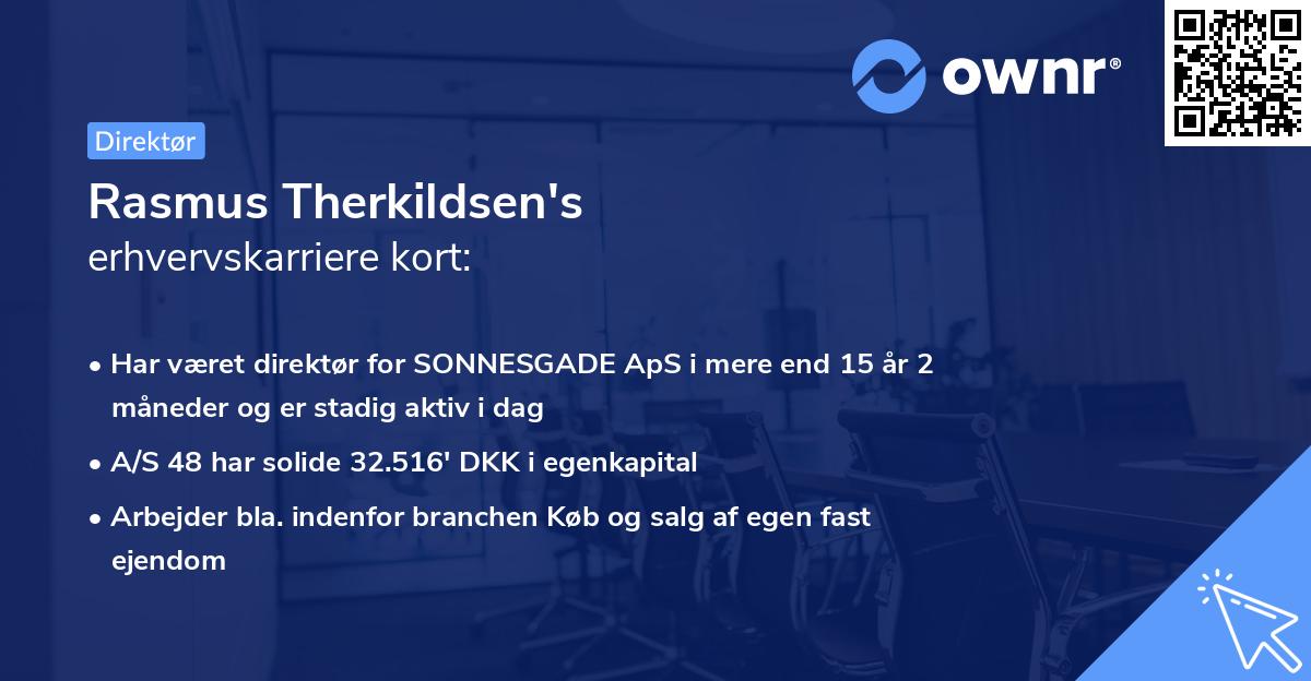 Rasmus Therkildsen's erhvervskarriere kort