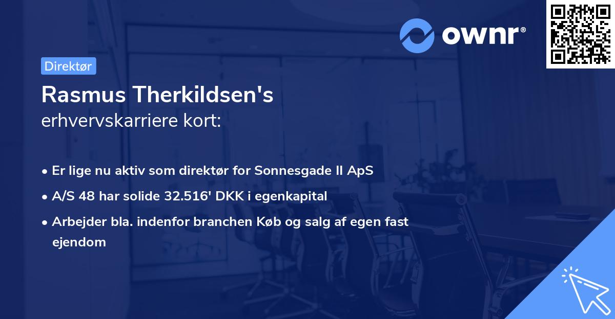 Rasmus Therkildsen's erhvervskarriere kort