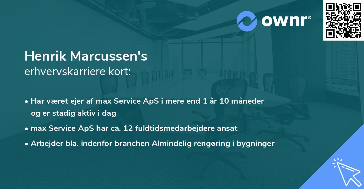 Henrik Marcussen's erhvervskarriere kort