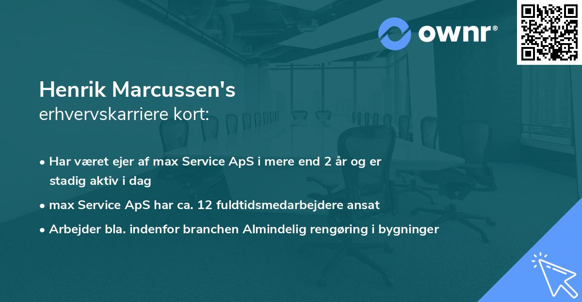 Henrik Marcussen's erhvervskarriere kort