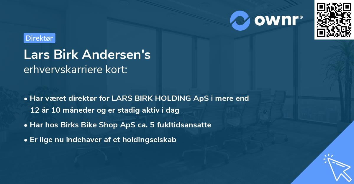 Lars Birk Andersen's erhvervskarriere kort