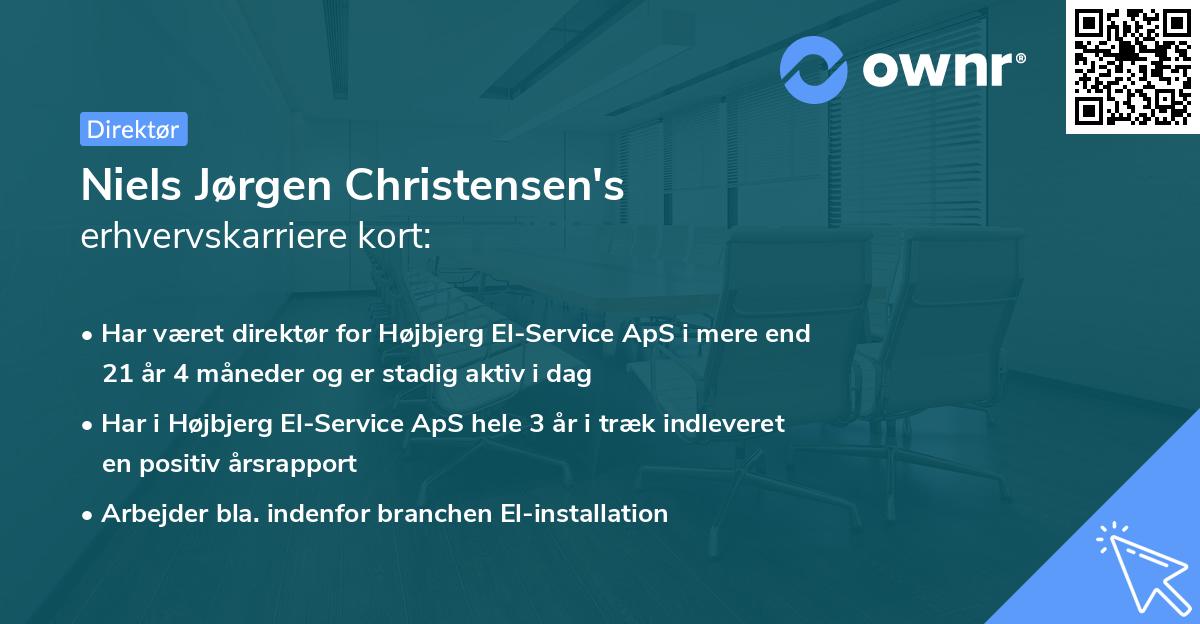 Niels Jørgen Christensen's erhvervskarriere kort