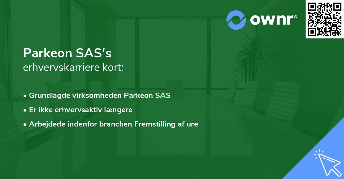 Parkeon SAS's erhvervskarriere kort