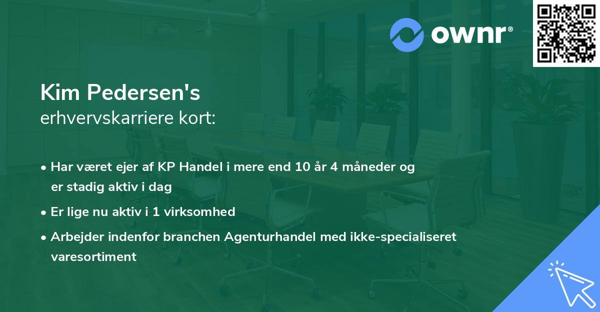 Kim Pedersen's erhvervskarriere kort