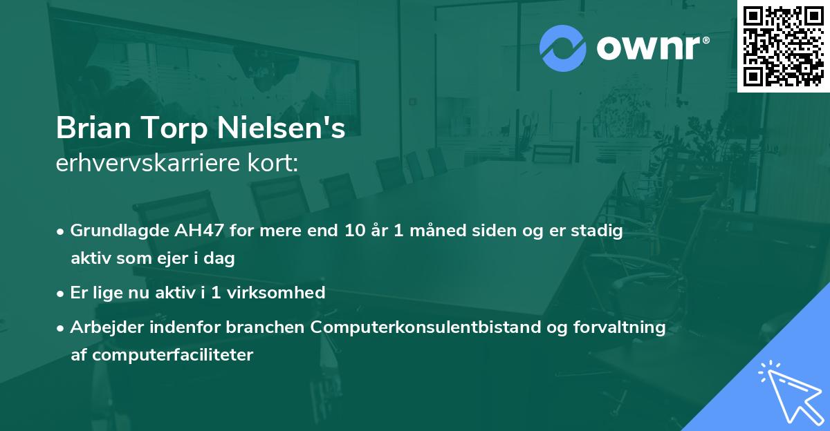 Brian Torp Nielsen's erhvervskarriere kort