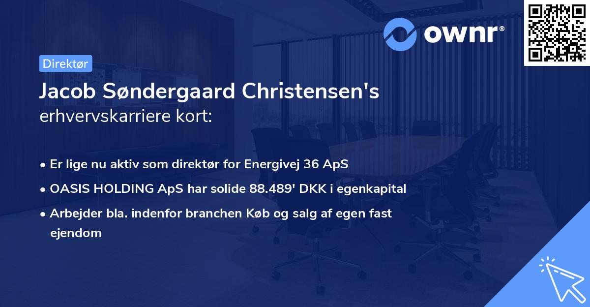 Jacob Søndergaard Christensen's erhvervskarriere kort