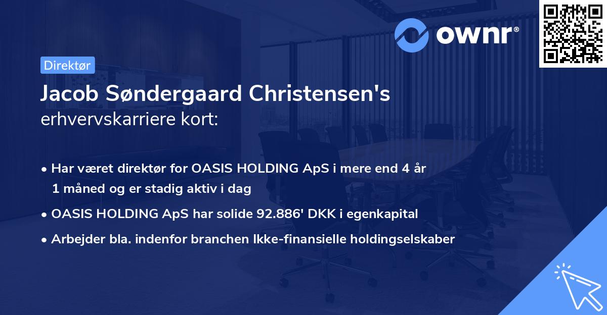 Jacob Søndergaard Christensen's erhvervskarriere kort