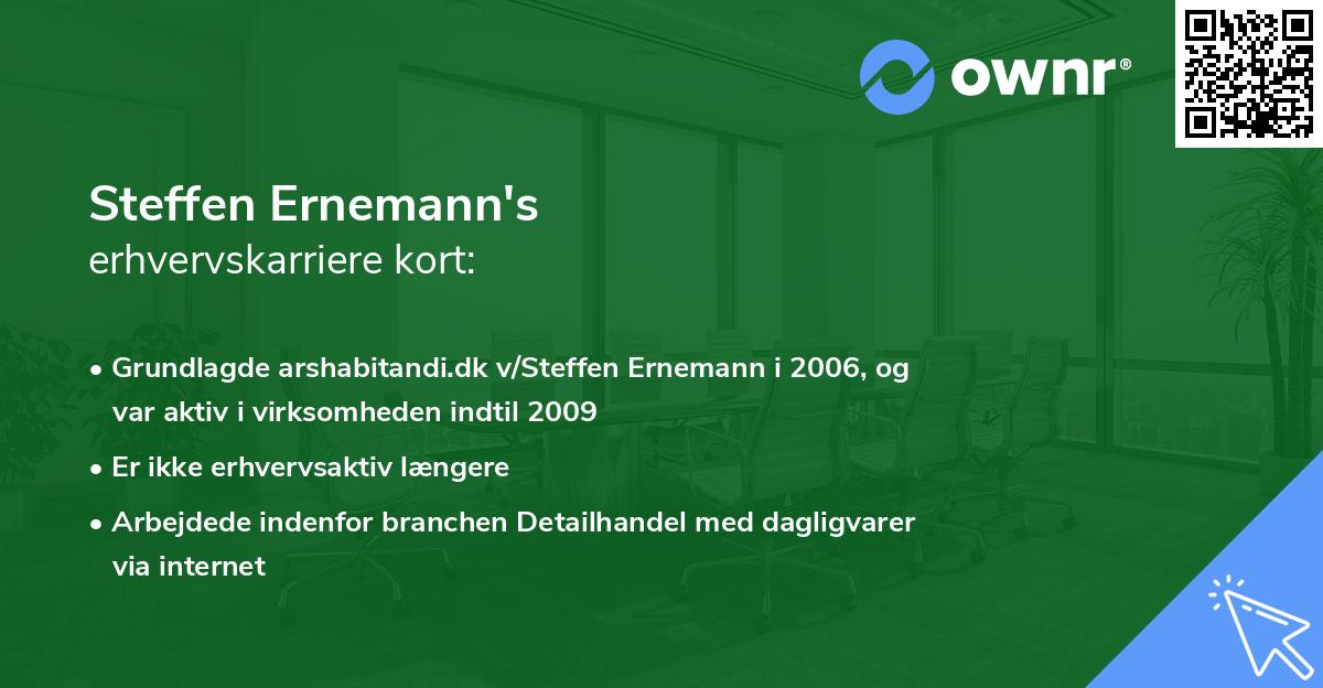 Steffen Ernemann's erhvervskarriere kort
