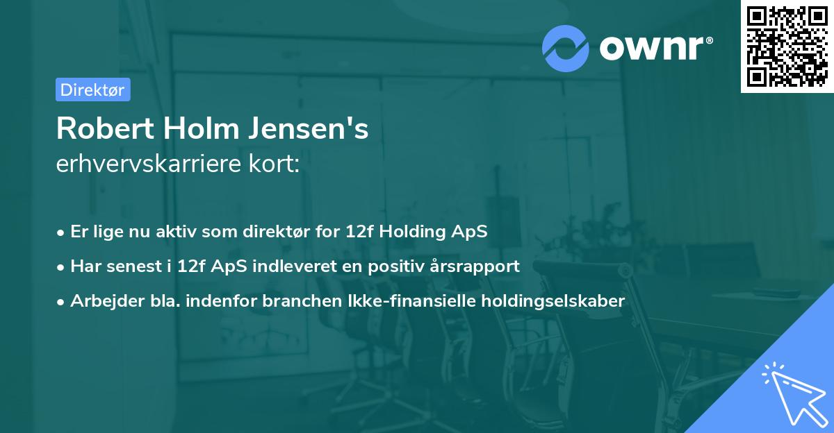 Robert Holm Jensen's erhvervskarriere kort