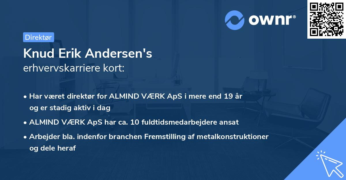 Knud Erik Andersen's erhvervskarriere kort