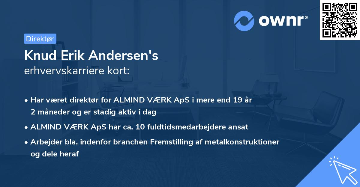 Knud Erik Andersen's erhvervskarriere kort