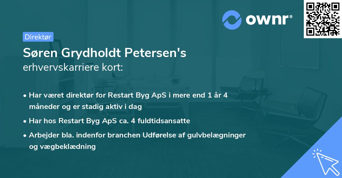Søren Grydholdt Petersen's erhvervskarriere kort