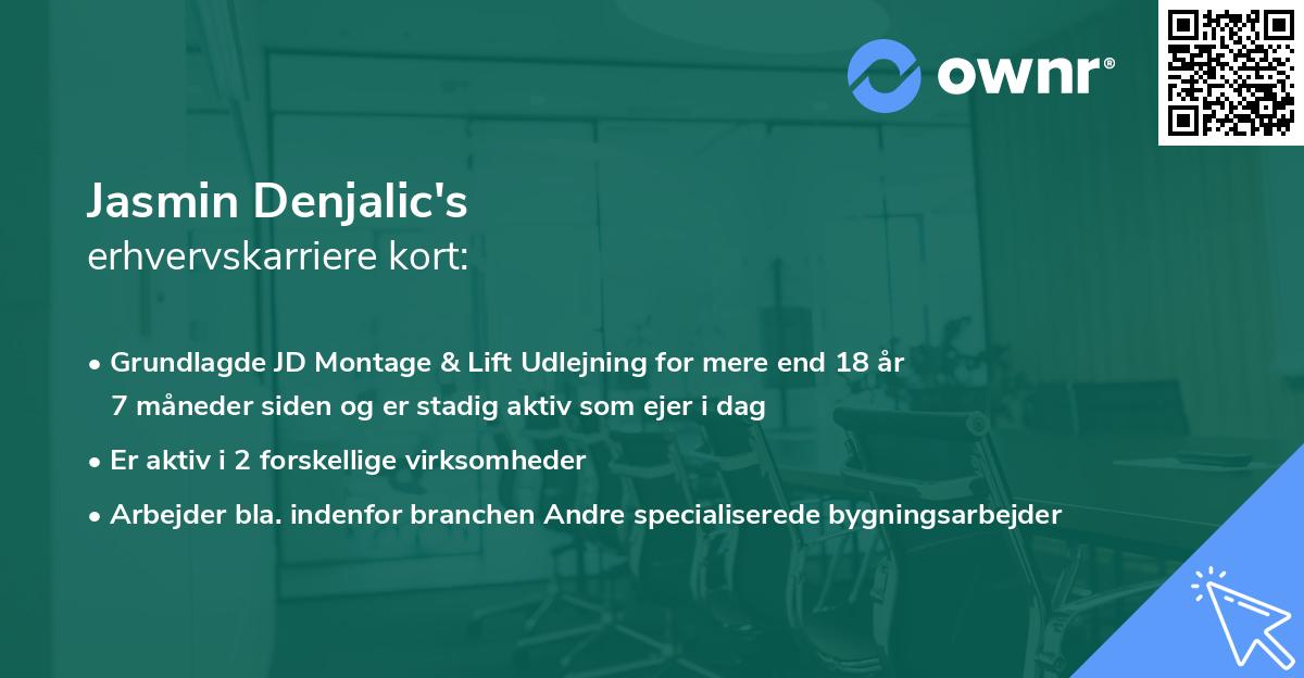 Jasmin Denjalic's erhvervskarriere kort