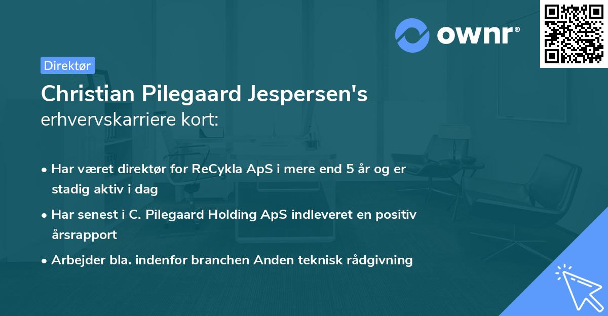 Christian Pilegaard Jespersen's erhvervskarriere kort