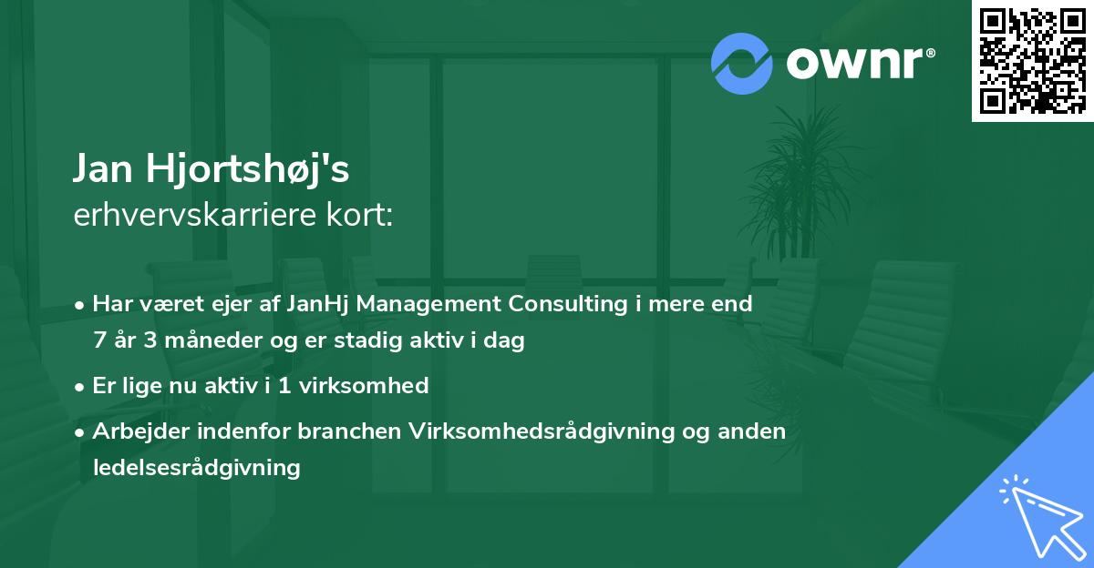 Jan Hjortshøj's erhvervskarriere kort