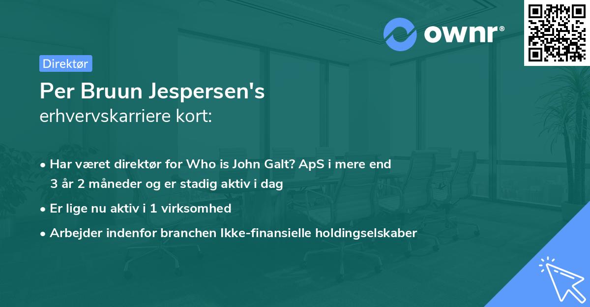 Per Bruun Jespersen's erhvervskarriere kort