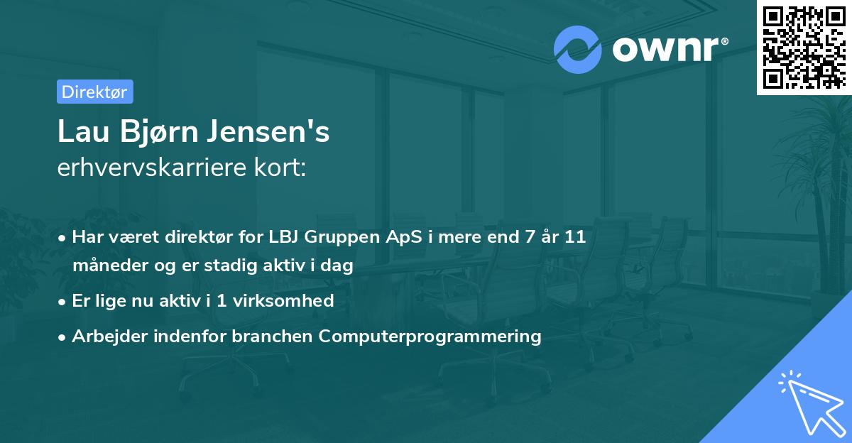Lau Bjørn Jensen's erhvervskarriere kort