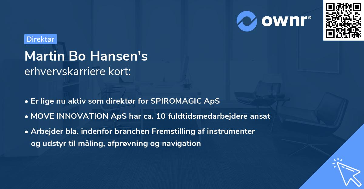 Martin Bo Hansen's erhvervskarriere kort