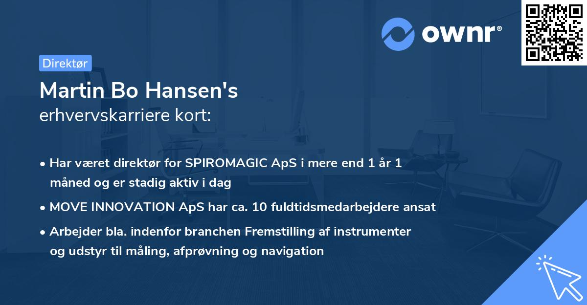 Martin Bo Hansen's erhvervskarriere kort