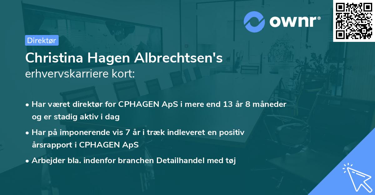 Christina Hagen Albrechtsen's erhvervskarriere kort