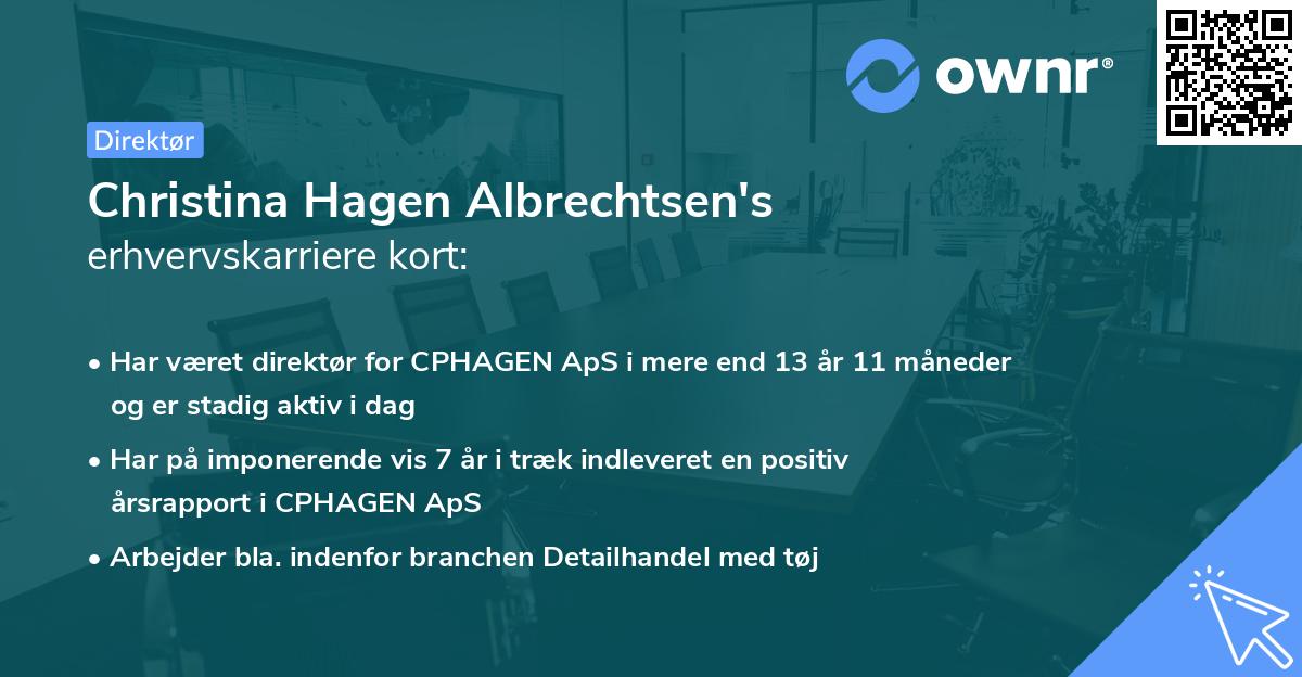 Christina Hagen Albrechtsen's erhvervskarriere kort