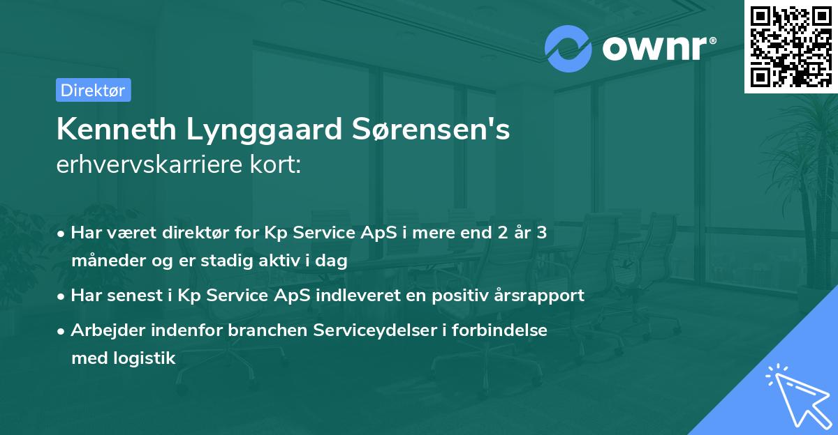 Kenneth Lynggaard Sørensen's erhvervskarriere kort
