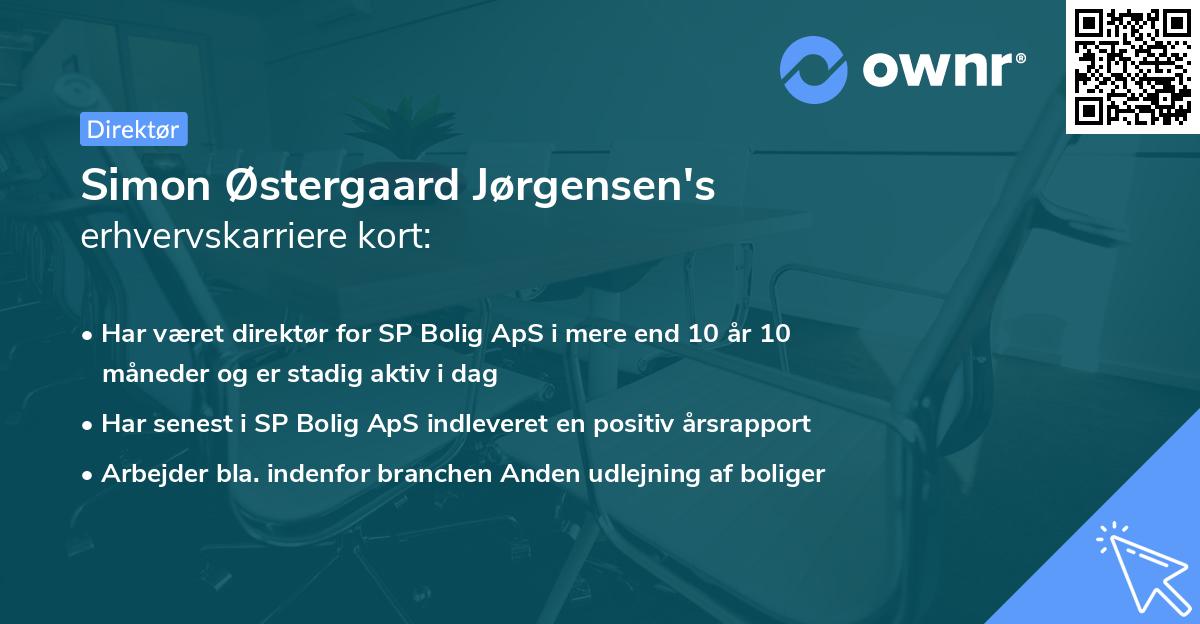 Simon Østergaard Jørgensen's erhvervskarriere kort