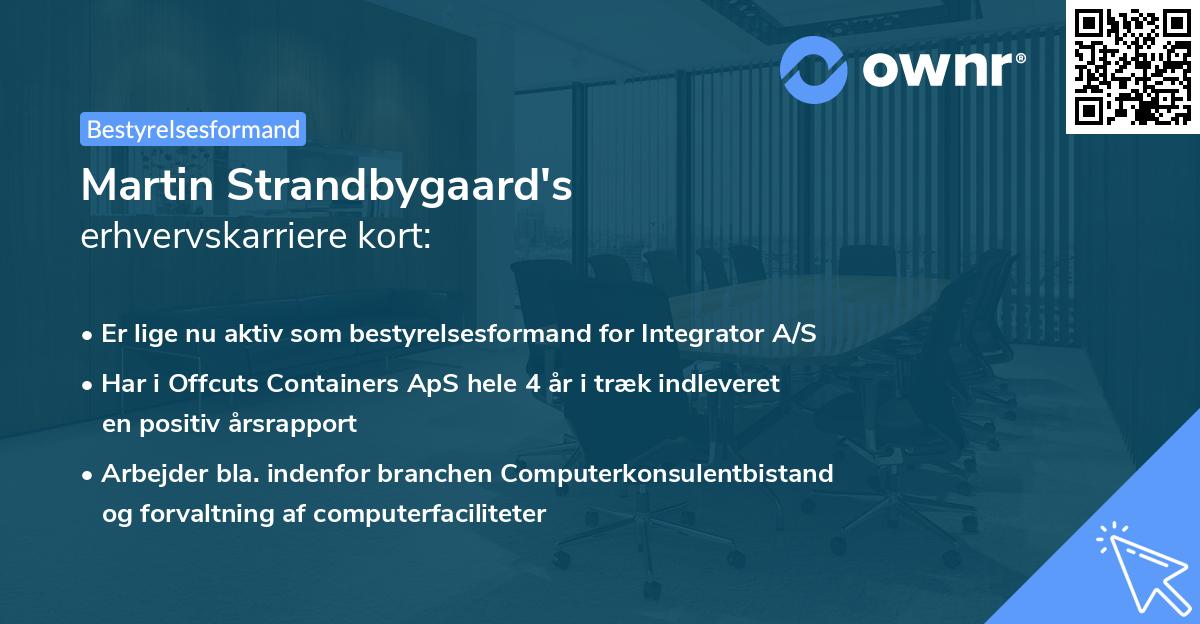 Martin Strandbygaard's erhvervskarriere kort