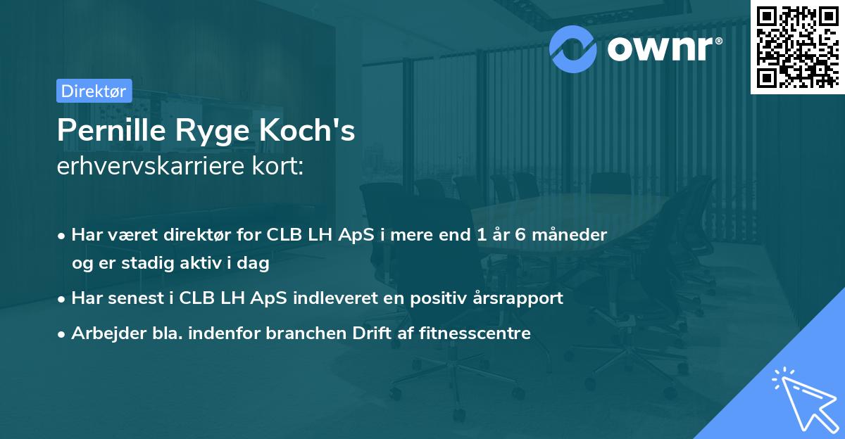 Pernille Ryge Koch's erhvervskarriere kort