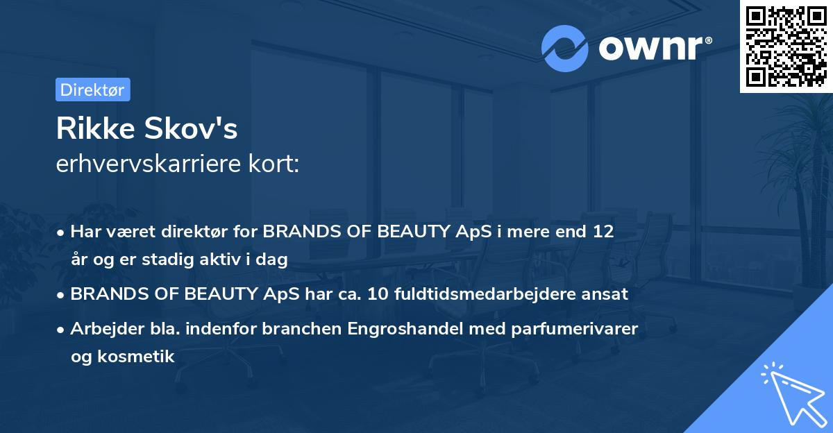 Rikke Skov's erhvervskarriere kort
