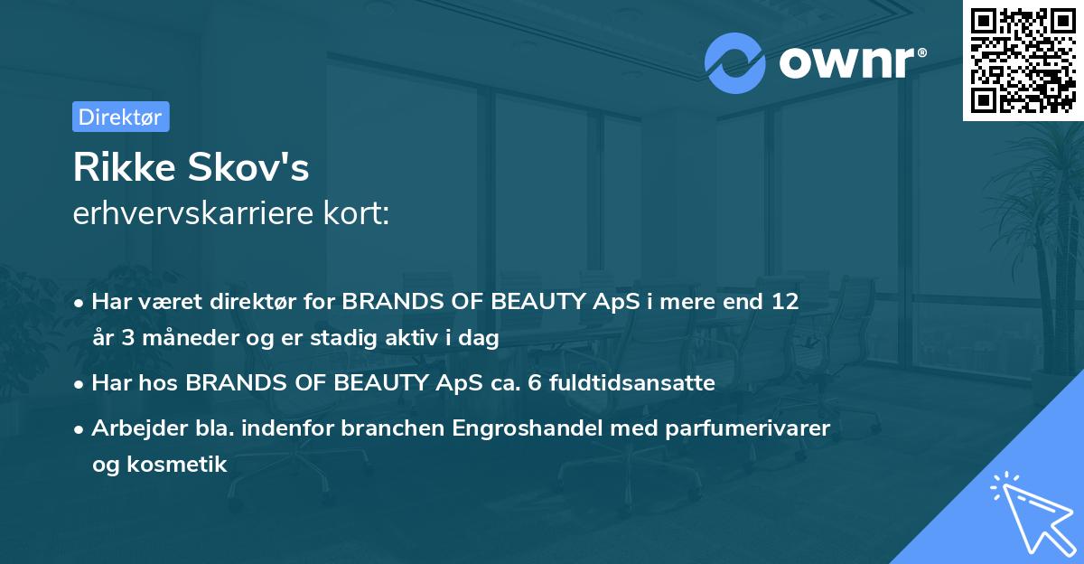 Rikke Skov's erhvervskarriere kort
