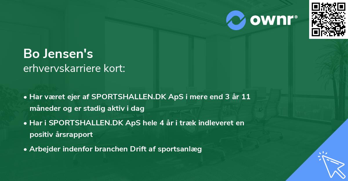 Bo Jensen's erhvervskarriere kort
