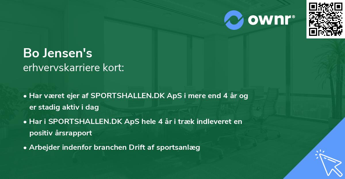 Bo Jensen's erhvervskarriere kort