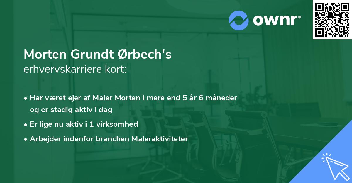 Morten Grundt Ørbech's erhvervskarriere kort