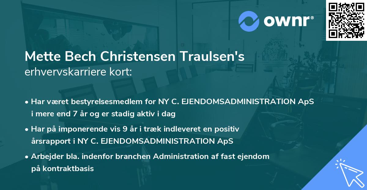 Mette Bech Christensen Traulsen's erhvervskarriere kort