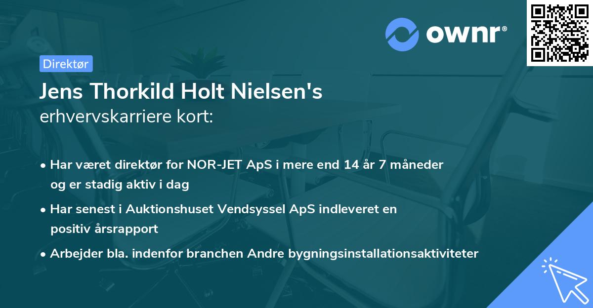 Jens Thorkild Holt Nielsen's erhvervskarriere kort