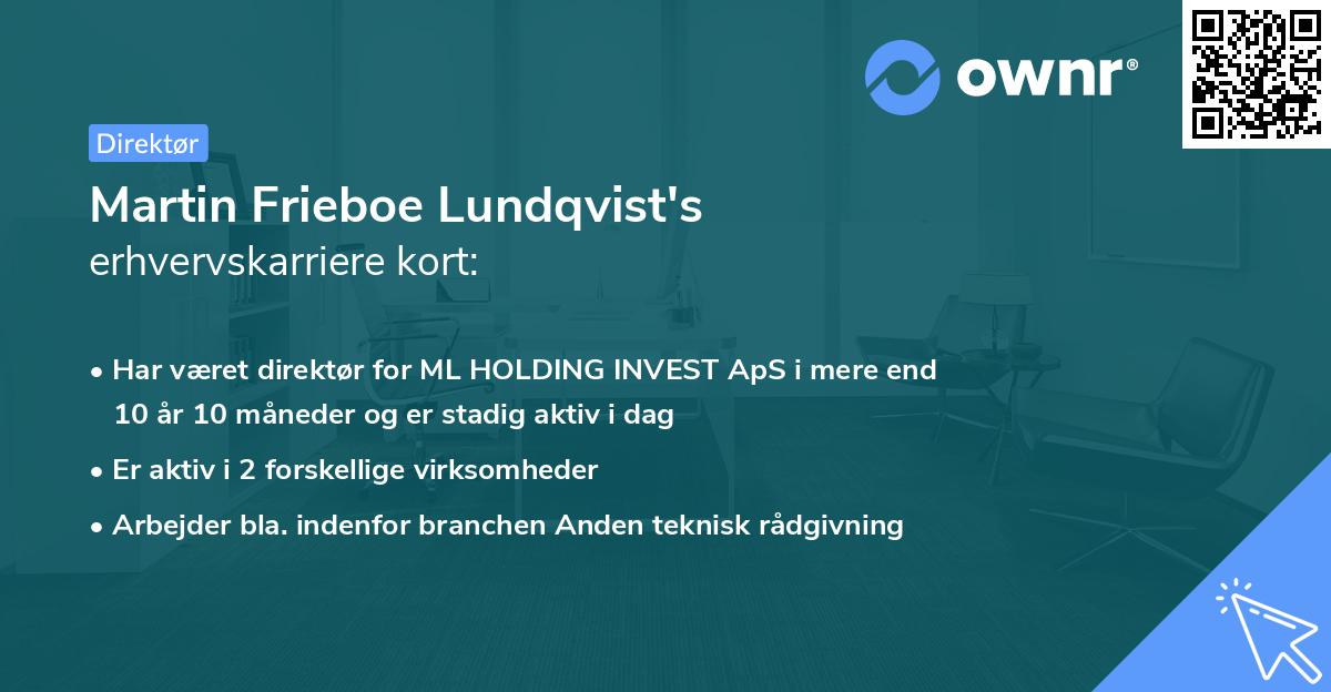Martin Frieboe Lundqvist's erhvervskarriere kort