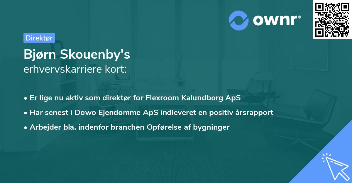 Bjørn Skouenby's erhvervskarriere kort